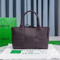 Bottega Veneta Medium Arco Tote 36 In Intreccio Calfskin and Suede Purple