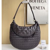 Bottega Veneta Medium Gemelli Shoulder Bag In Intrecciato Leather Coffee