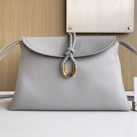 Bottega Veneta Medium Liberta Crossbody Bags In Smooth Calfskin Grey