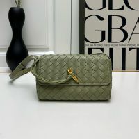 Bottega Veneta Mini Andiamo Crossbody Bag In Intrecciato Leather Olive