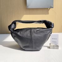 Bottega Veneta Mini Double Knot Top Handle Bag In Calfskin Black