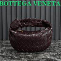 Bottega Veneta Mini Jodie Top Handle Bag In Intreccio Lambskin Dark Red