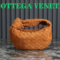 Bottega Veneta Mini Jodie Top Handle Bag In Intrecciato Suede Brown
