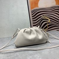 Bottega Veneta Mini Pouch with Strap In Calfskin Beige