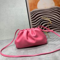 Bottega Veneta Mini Pouch with Strap In Calfskin Rose