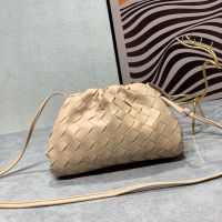 Bottega Veneta Mini Pouch with Strap In Intrecciato Leather Apricot