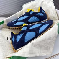 Bottega Veneta Orbit Flash Sneakers Unisex Suede and Nylon Blue