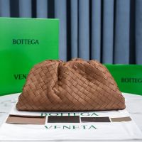 Bottega Veneta Pouch with Detachable Card Case In Intrecciato Lambskin Caramel