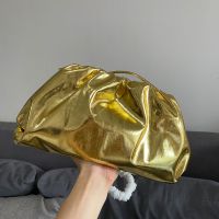 Bottega Veneta Pouch with Strap In Calfskin Gold