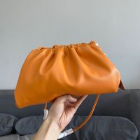 Bottega Veneta Pouch with Strap In Calfskin Orange