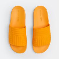 Bottega Veneta Rubber Slides Unisex Orange