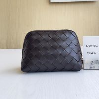 Bottega Veneta Small Beauty Pouch In Intrecciato Leather Black