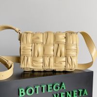 Bottega Veneta Mini Cassette Crossbody Bag In Foulard Intreccio Calfskin Apricot