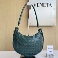 Bottega Veneta Small Gemelli Shoulder Bag In Intrecciato Leather Dark Green