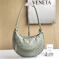 Bottega Veneta Small Gemelli Shoulder Bag In Intrecciato Leather Light Green
