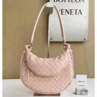 Bottega Veneta Small Gemelli Shoulder Bag In Intrecciato Leather Pink