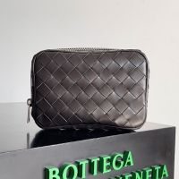 Bottega Veneta Small Organizer In Intrecciato Calfskin Coffee