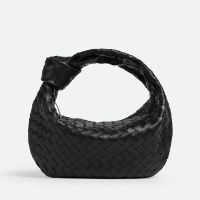 Bottega Veneta Small Jodie Shoulder Bag In Intrecciato Leather Black