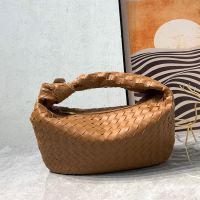 Bottega Veneta Small Jodie Shoulder Bag In Intrecciato Leather Brown