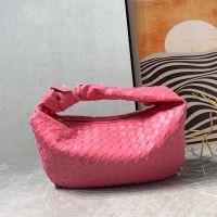 Bottega Veneta Small Jodie Shoulder Bag In Intrecciato Leather Pink