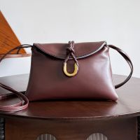 Bottega Veneta Small Liberta Crossbody Bags In Smooth Calfskin Burgundy