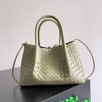 Bottega Veneta Small Pinacoteca Tote 24 In Intrecciato Silky Calfskin Khaki