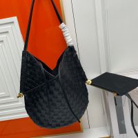 Bottega Veneta Small Solstice Shoulder Bag In Intrecciato Leather Black