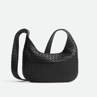Bottega Veneta Small Veneto Crossbody Bag In Intrecciato Nappa Leather Black