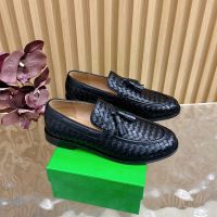 Bottega Veneta Loafers with Tassels Unisex Intrecciato Calfskin Black