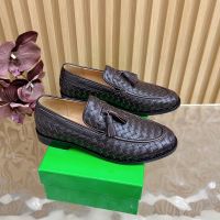 Bottega Veneta Loafers with Tassels Unisex Intrecciato Calfskin Coffee