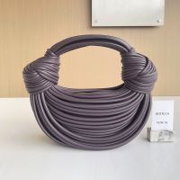Bottega Veneta Double Knot Handbag In Tubular Lambskin Light Purple