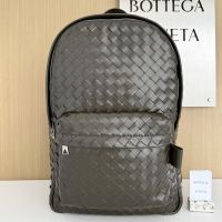 Bottega Veneta Medium Classic Backpack In Intrecciato Leather Coffee
