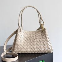 Bottega Veneta Medium Parachute Shoulder Bag In Intrecciato Leather Khaki
