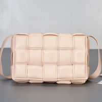 Bottega Veneta Large Cassette Crossbody Bag In Intreccio Padded Lambskin Light Pink