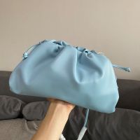 Bottega Veneta Pouch with Strap In Calfskin Sky Blue