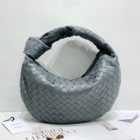 Bottega Veneta Small Jodie Shoulder Bag In Intrecciato Leather Grey