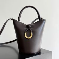 Bottega Veneta Small Liberta Bucket Bag In Smooth Calfskin Coffee