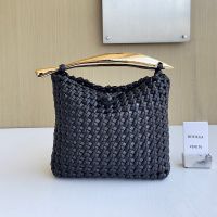Bottega Veneta Small Sardine Handbag In Crochet Leather Black