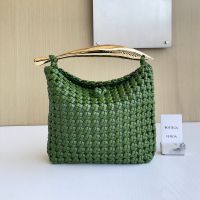 Bottega Veneta Small Sardine Handbag In Crochet Leather Green