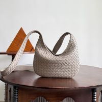 Bottega Veneta Small Veneto Crossbody Bag In Intrecciato Nappa Leather Grey