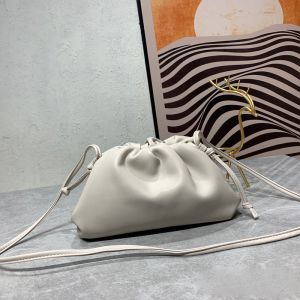 Bottega Veneta Mini Pouch with Strap In Calfskin Beige