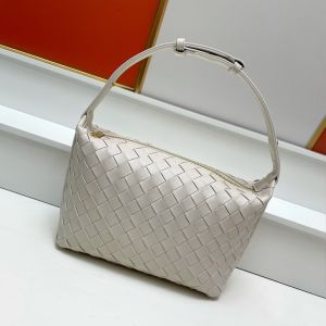 Bottega Veneta Mini Wallace Shoulder Bag In Intrecciato Leather Beige