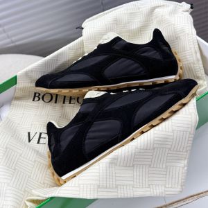 Bottega Veneta Orbit Flash Sneakers Unisex Suede and Nylon Black