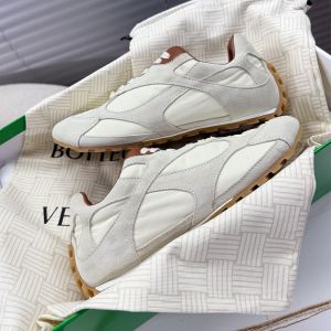 Bottega Veneta Orbit Flash Sneakers Unisex Suede and Nylon Grey/Brown