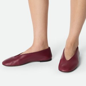 Bottega Veneta Rosa Ballerinas Women Lambskin Burgundy