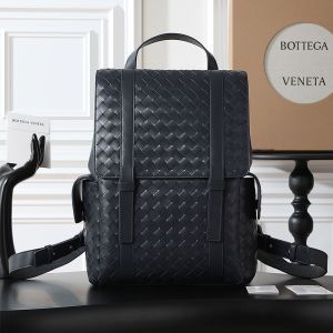 Bottega Veneta Back To School Backpack In Intrecciato Calfskin Navy Blue