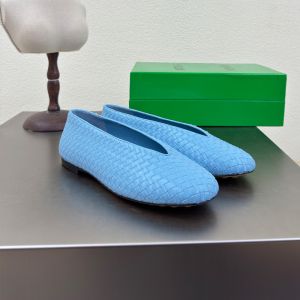 Bottega Veneta Rosa Ballerinas Women Intrecciato Piccolo Lambskin Light Blue